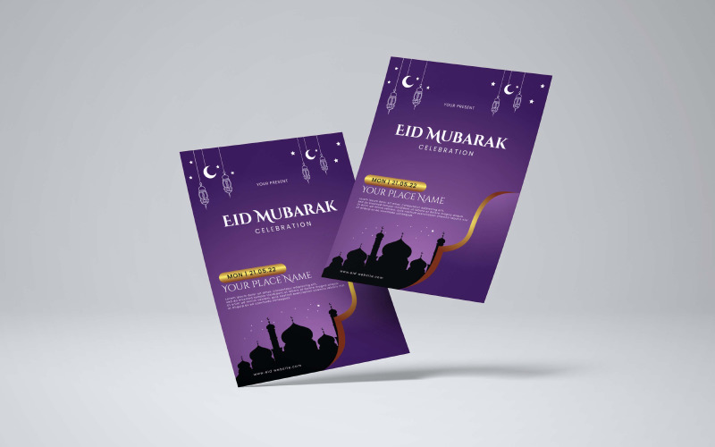 Eid Mubarak Celebration Flyer Template 2 Corporate Identity
