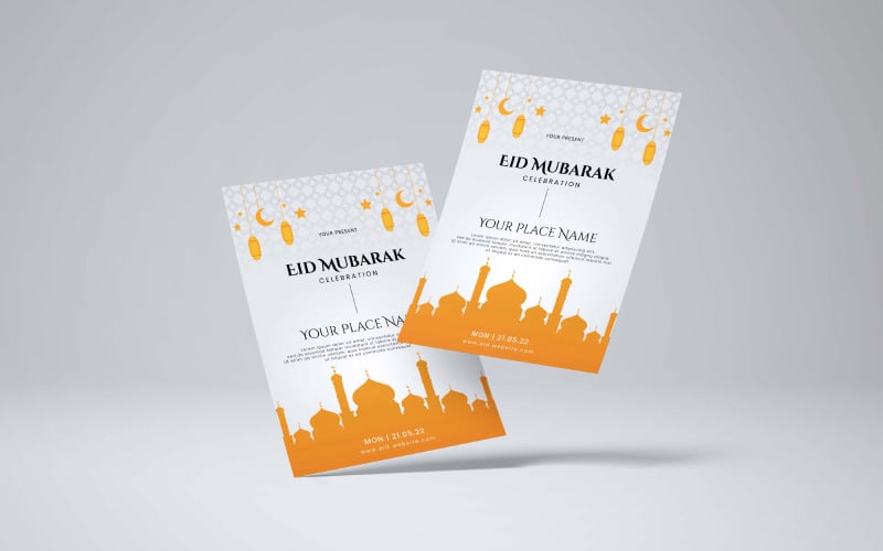 Eid Mubarak Celebration Flyer Template Corporate Identity