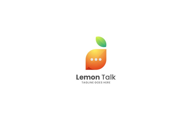 Lemon Talk Gradient Colorful Logo Logo Template