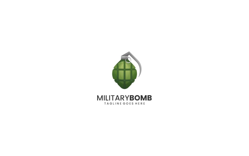 Military Bomb Gradient Logo Logo Template