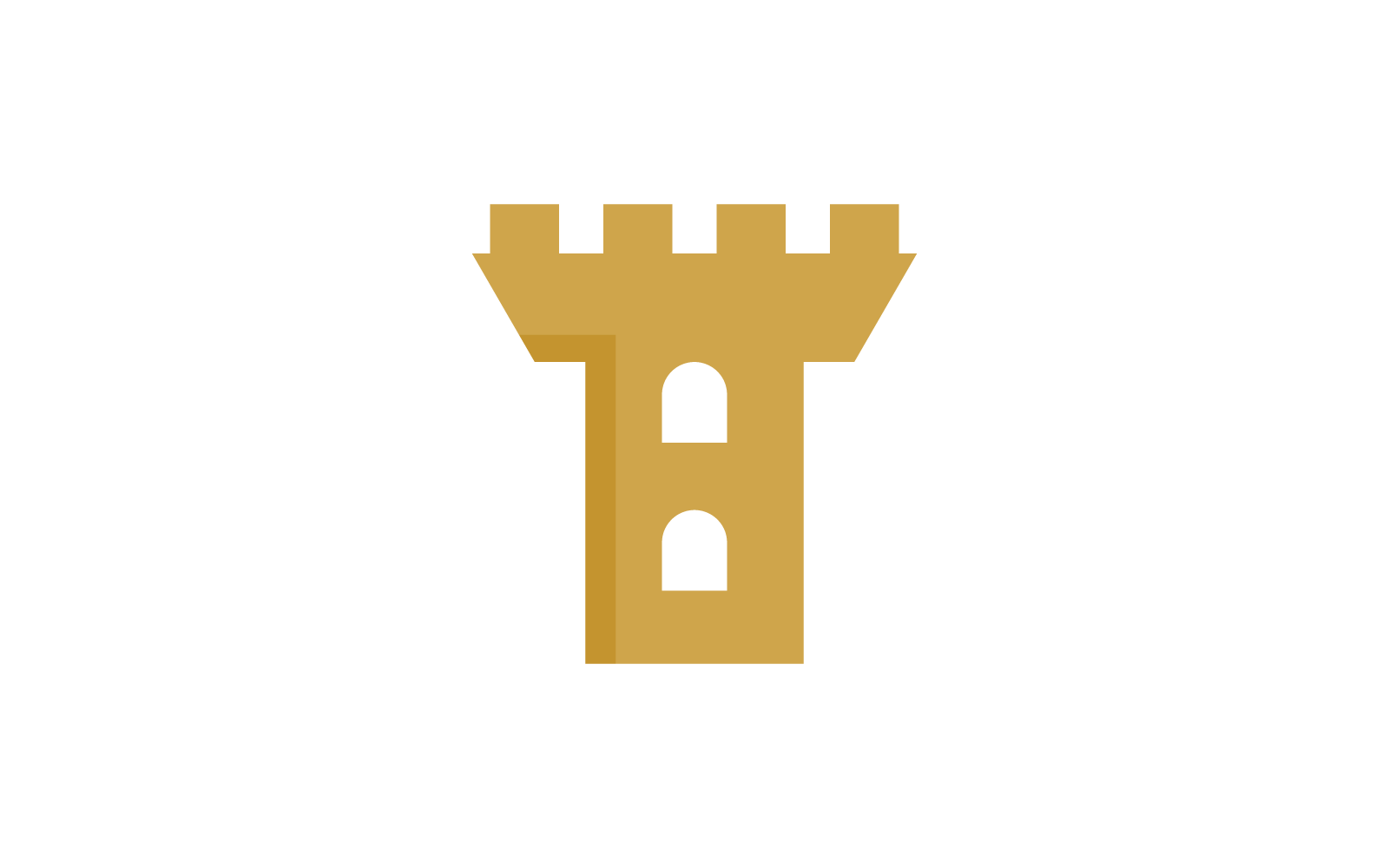 Modelo de vetor de logotipo de ilustração de castelo
