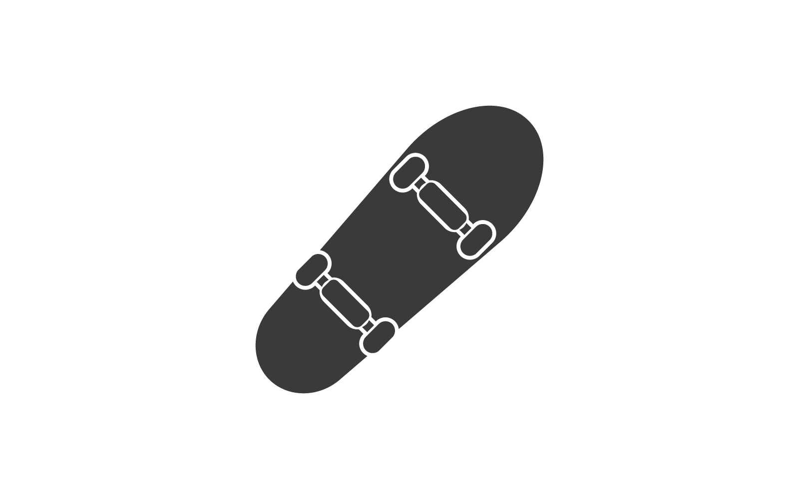Monopatín icono vector diseño plano aislado sobre fondo blanco