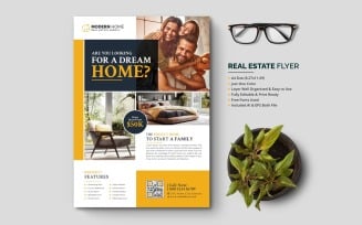 Real Estate Flyer, Elegant Eye-Catching Real Estate Flyer Pamphlet or Booklet Design