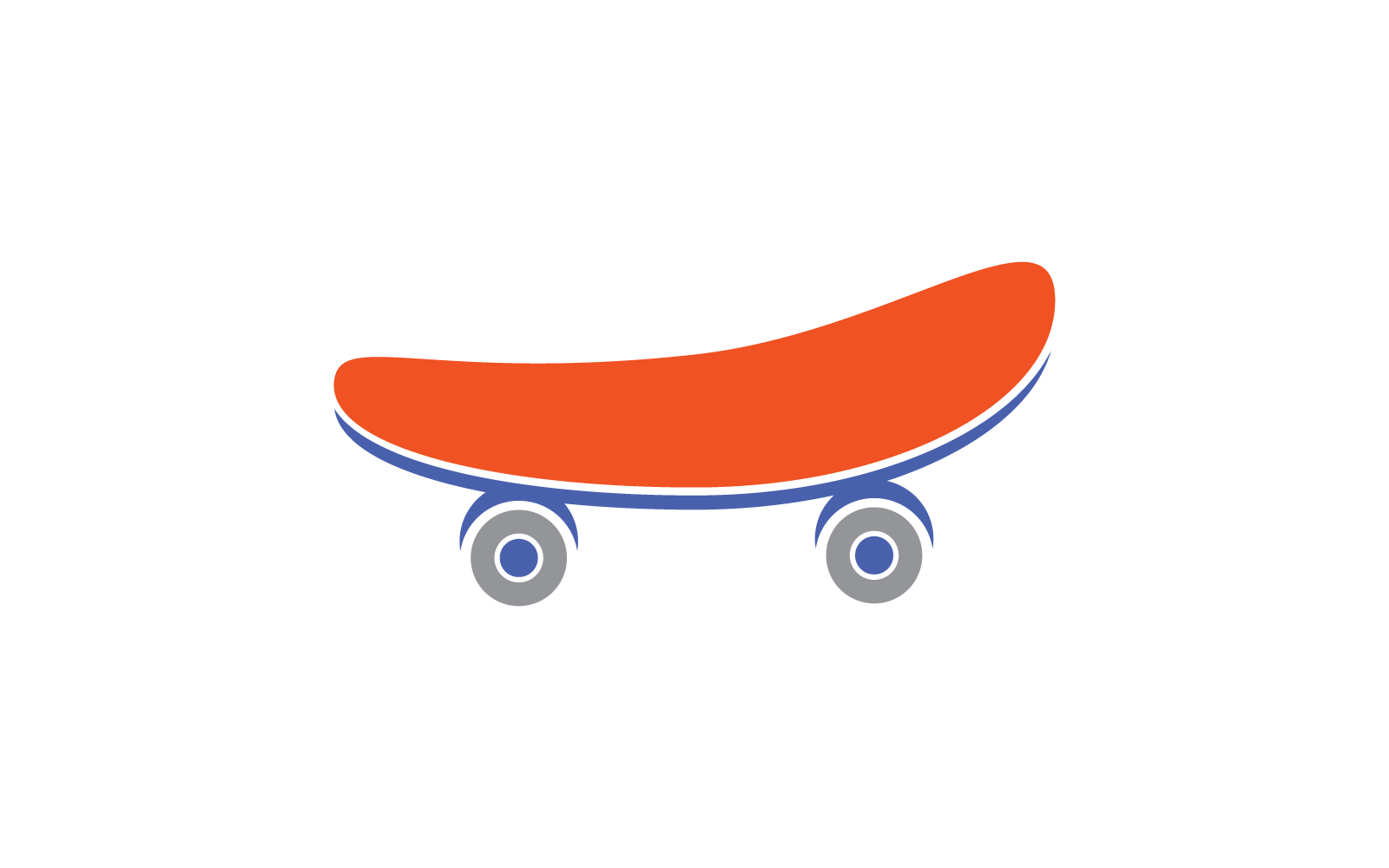 Skateboard ikona ilustrace vektor izolovaných na bílém pozadí