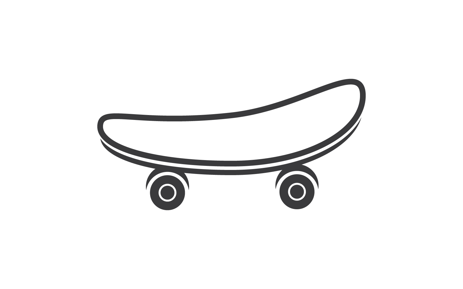 Skateboard-Liniensymbol-Illustrationsvektor ist das Logo und Symbol für Sport-Skater-Unterhaltung