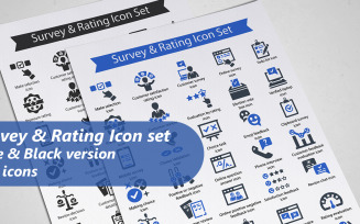 Survey And Rating Icon Set