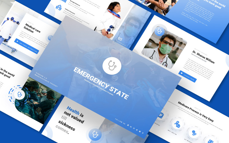 Emergency State Powerpoint Template PowerPoint Template