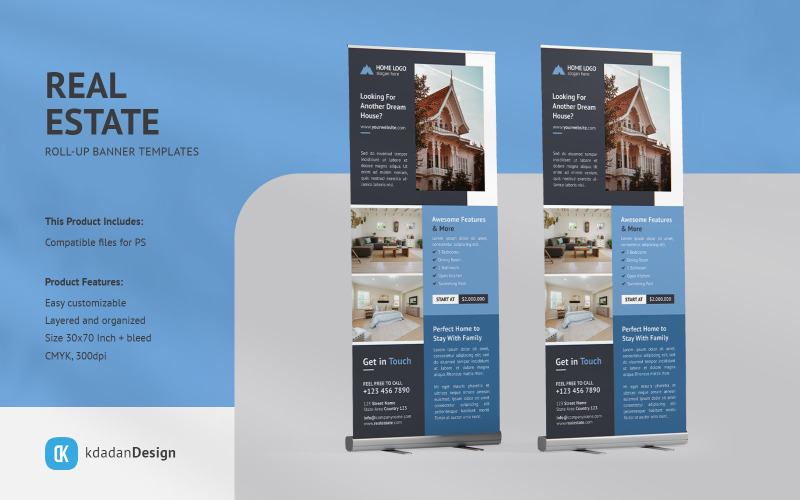 Real Estate Roll Up Banner Vol 022 Corporate Identity