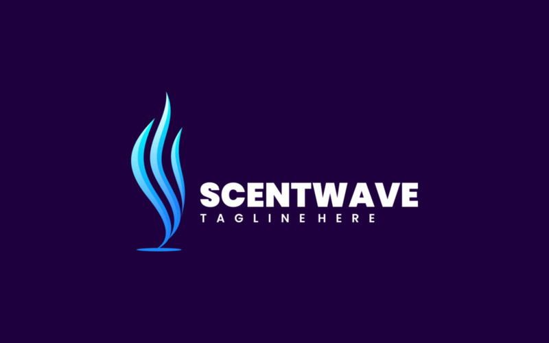 Scent Wave Gradient Logo Style Logo Template