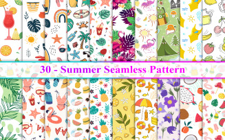 Summer Seamless Pattern, Summer Pattern