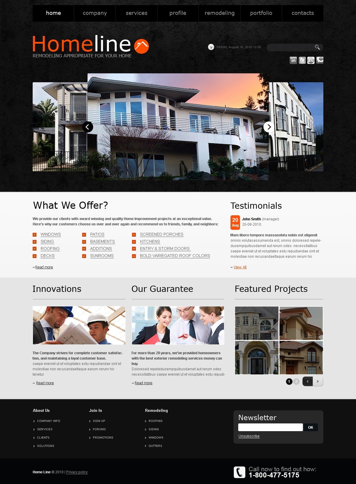 Home Remodeling Website Template 32055