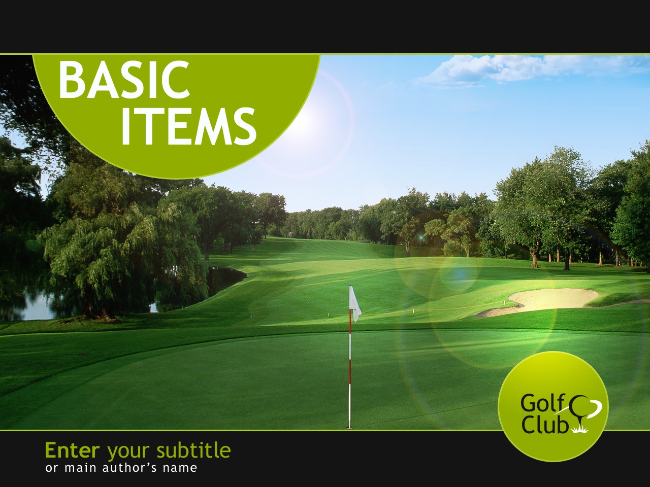 Plantilla PowerPoint #32097 para Sitio de Golf - captura de pantalla