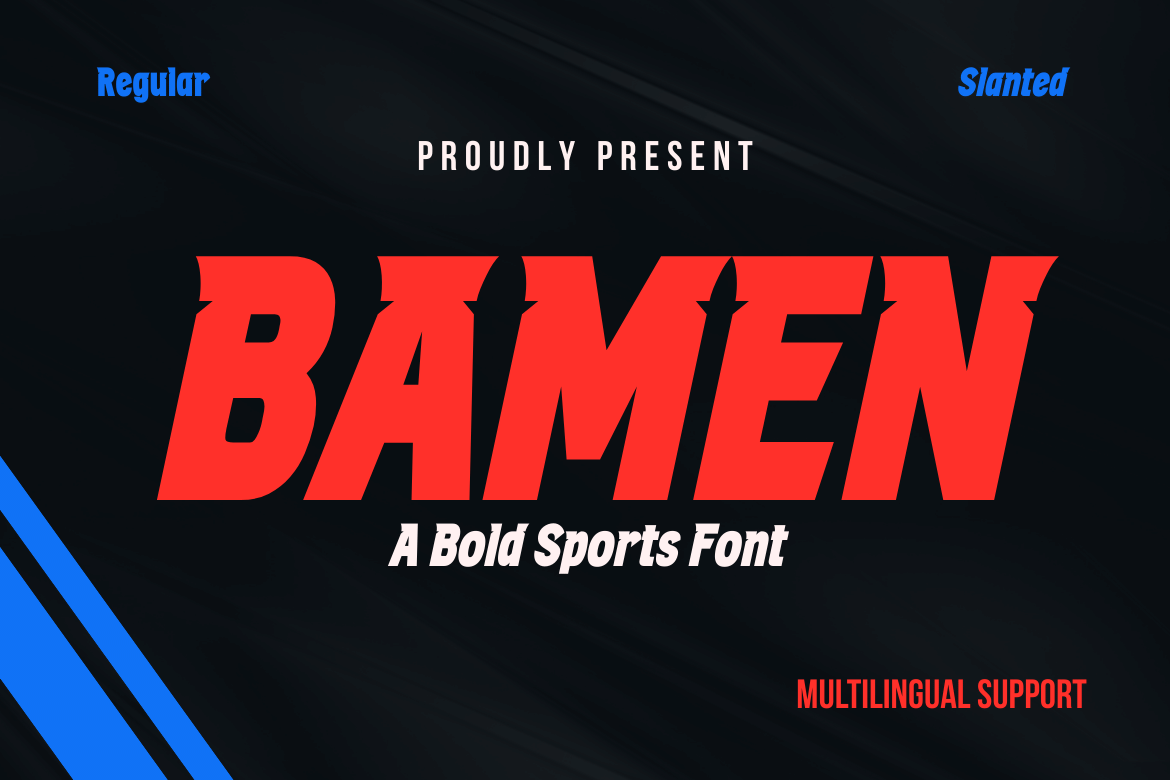 BAMEN | Athletic style Font
