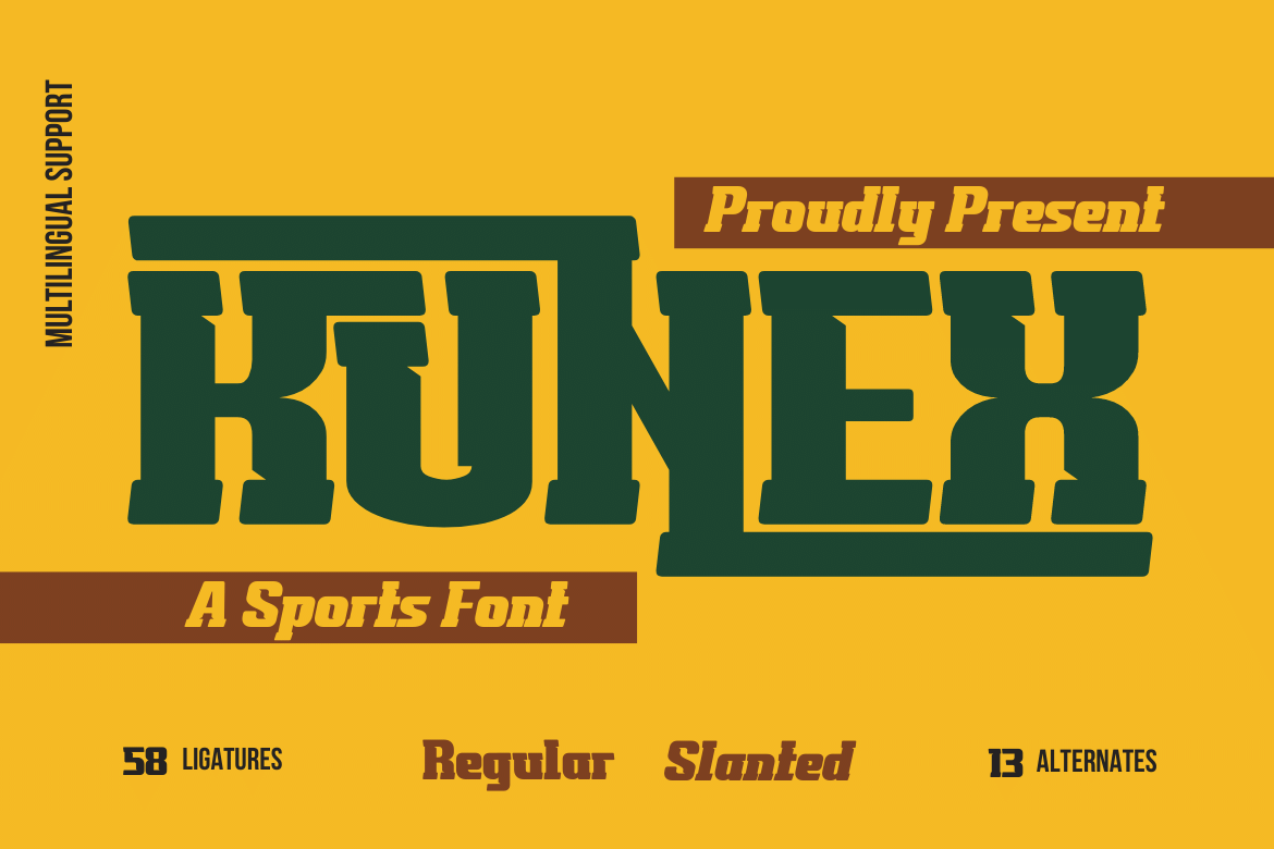 KUNEX | Athletic Style Font