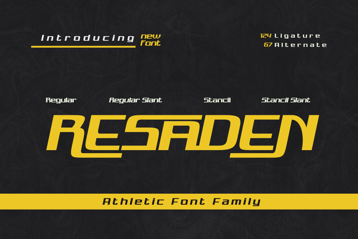 RESADEN | Athletic Style Font