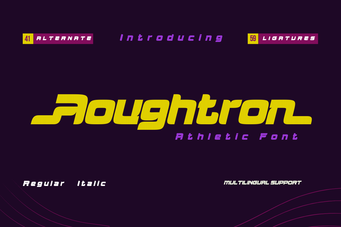 Aougtron | Athletic Style Font