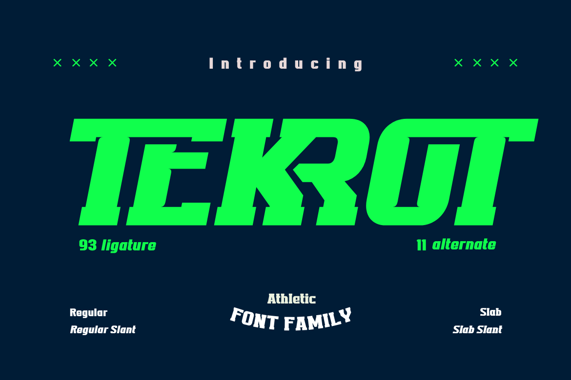 TEKROT | Athletic Style Font