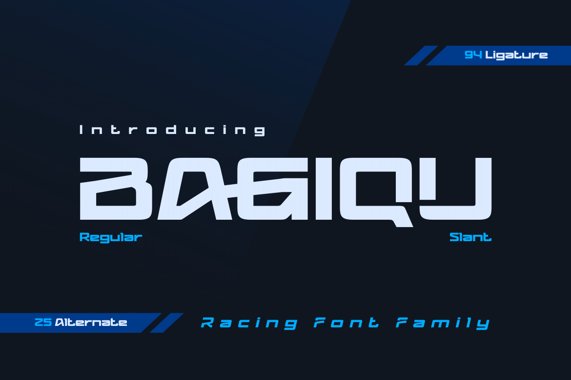 Bagiqu | Athletic Style Font