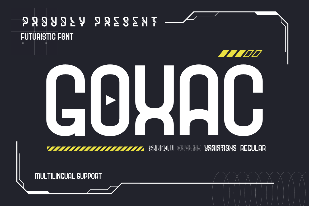 Goxac | Futuristic Style Font