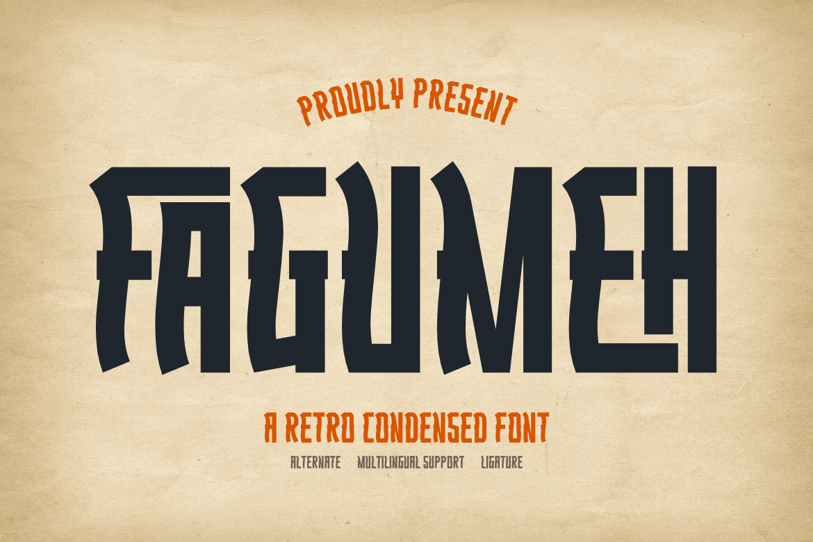 FAGUMEH | Retro Condensed Font