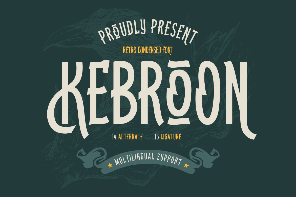 KEBROON | Retro Condensed Font