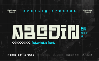Abodin | Futuristic Style Font