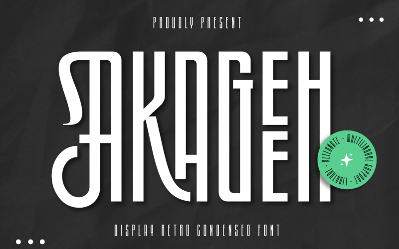 AKAGEEH | Retro Condensed Font