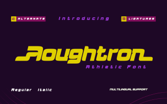 Aougtron | Athletic Style Font