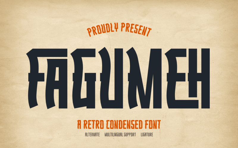 FAGUMEH | Retro Condensed Font