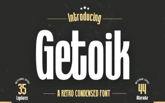 Getoik | Retro Condensed Font