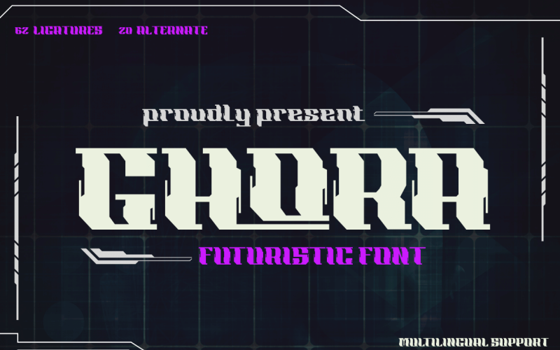 Ghora | Futuristic Style Font