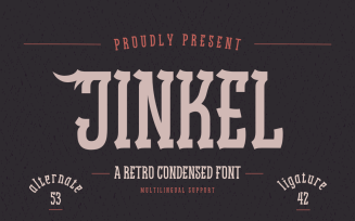 Jinkel | Retro Condensed Font
