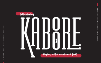 KABOORE | Retro Condensed Font