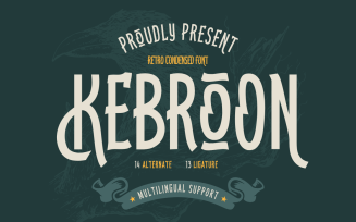 KEBROON | Retro Condensed Font