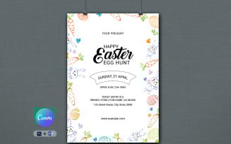Printable Easter Party Invitation Flyer Template