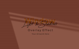 Window Sunlight Shadow Overlay Effect Mockup 311