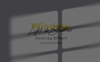 Window Sunlight Shadow Overlay Effect Mockup 342
