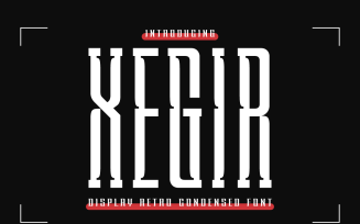 XEGIR | Retro Condensed Font
