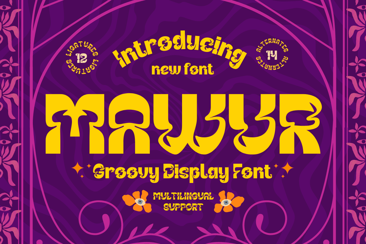 MAWUR | Groovy Retro Font