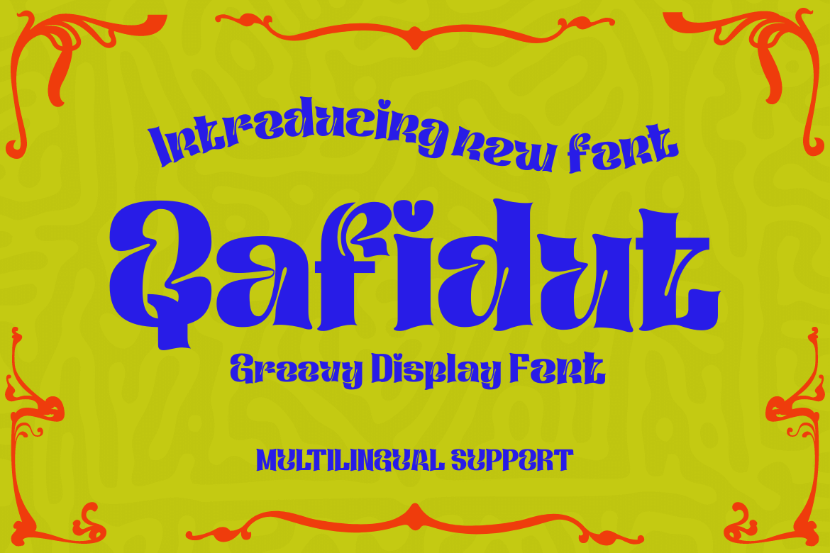 Qafidut | Groovy Retro Font