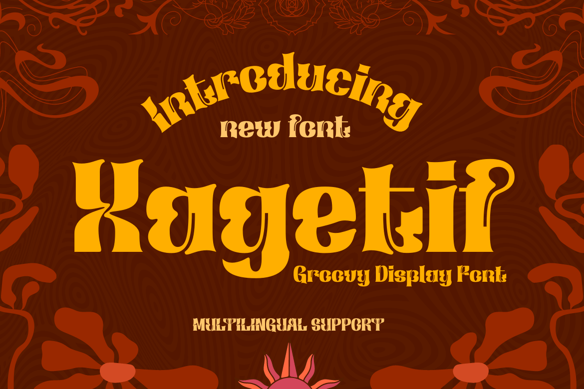 Xagetif | Groovy Retro Font