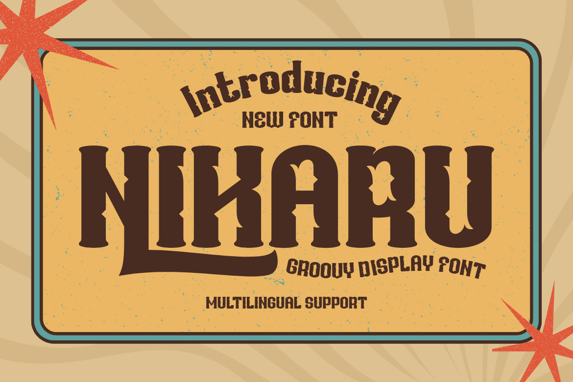 NIKARU | Groovy Retro Font