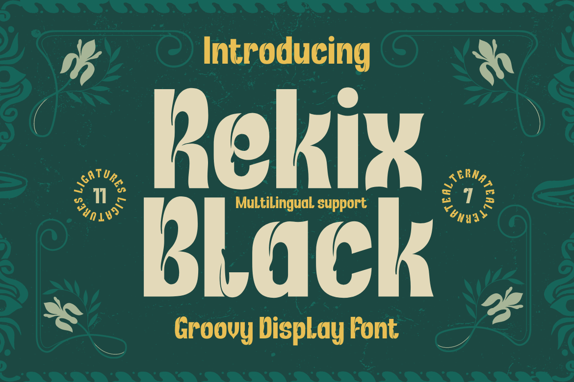 Rekix Black | Groovy Retro Font