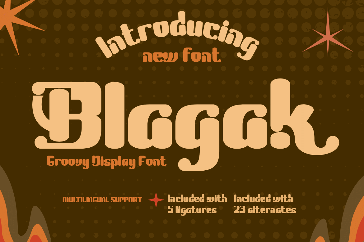 Blagak | Groovy Retro Font