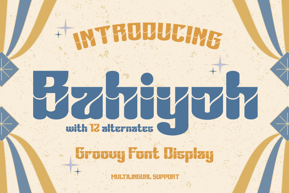 Bahiyoh | Groovy Retro Font