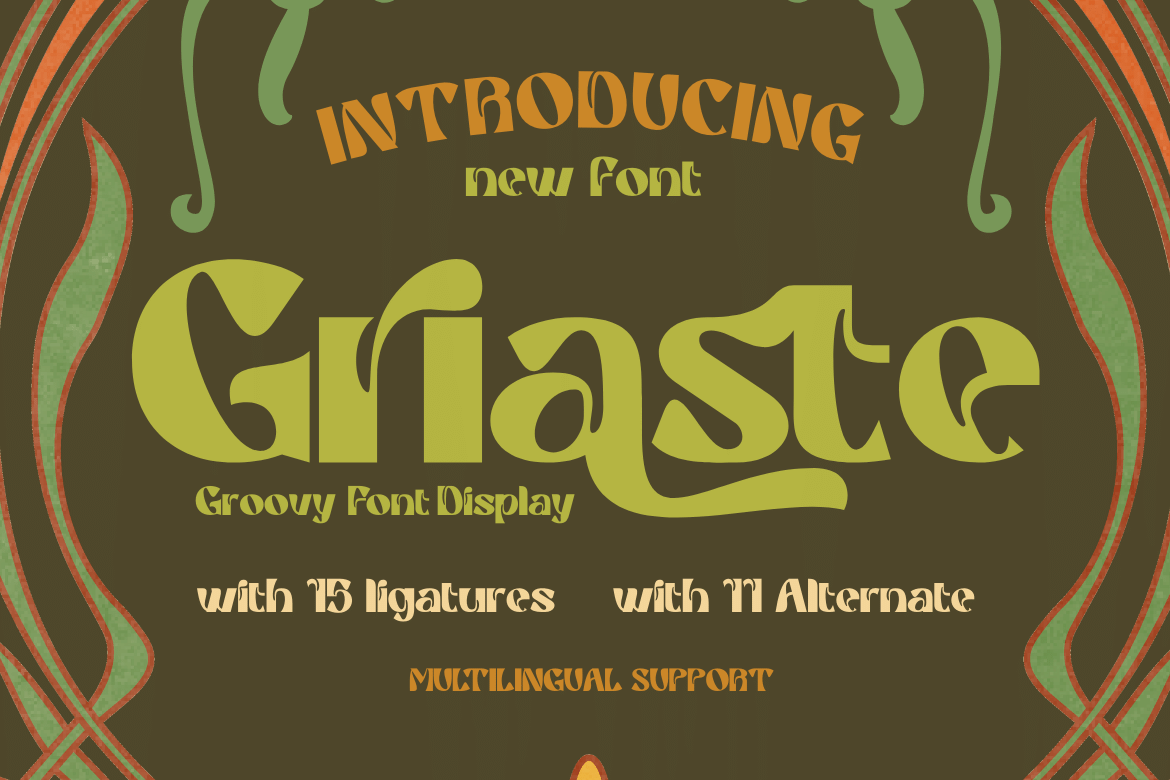 Griaste | Groovy Retro Font