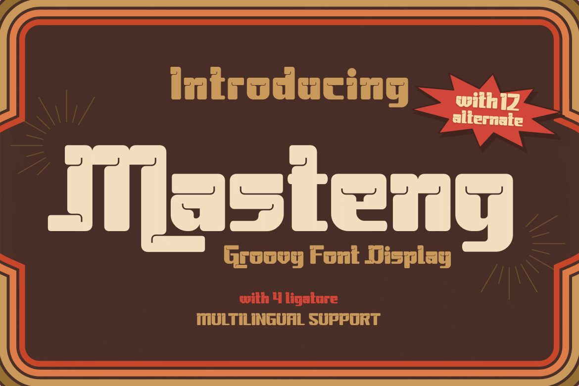 Masteng | Groovy Retro Font