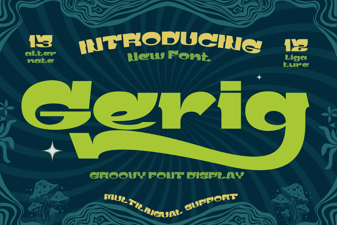 Gerig | Groovy Retro Font