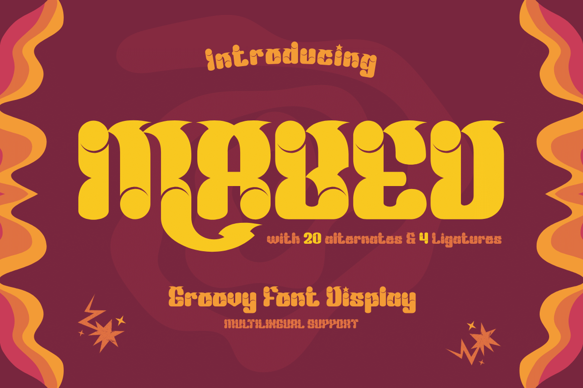 Mabed | Groovy Retro Font