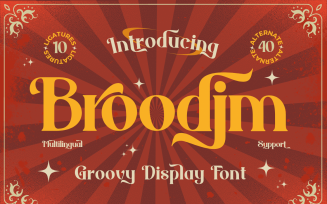 Broodim | Groovy Retro Font
